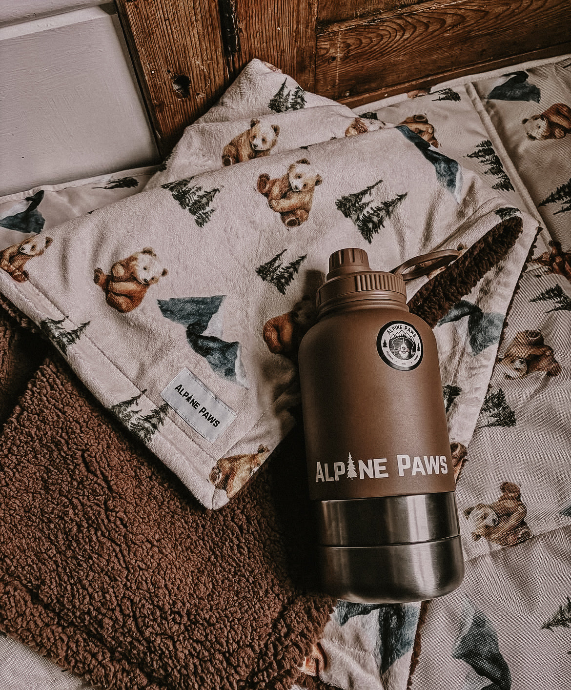 Alpine Bear Lightweight Fleece Blanket