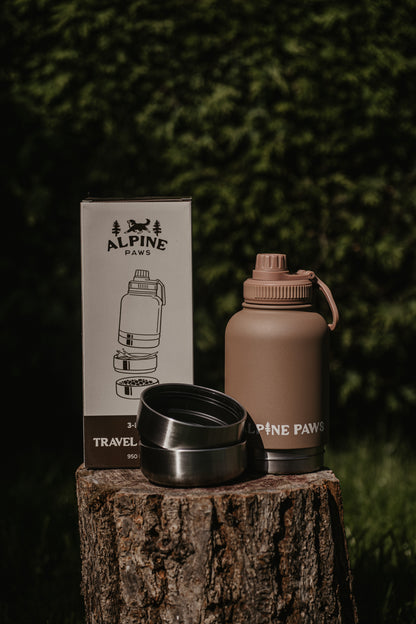 Mocha Brown Travel Bottle